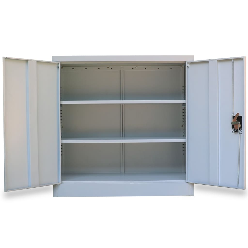 vidaXL Office Cabinet File Cabinet Storage Filing Cabinet with 2 Doors Steel