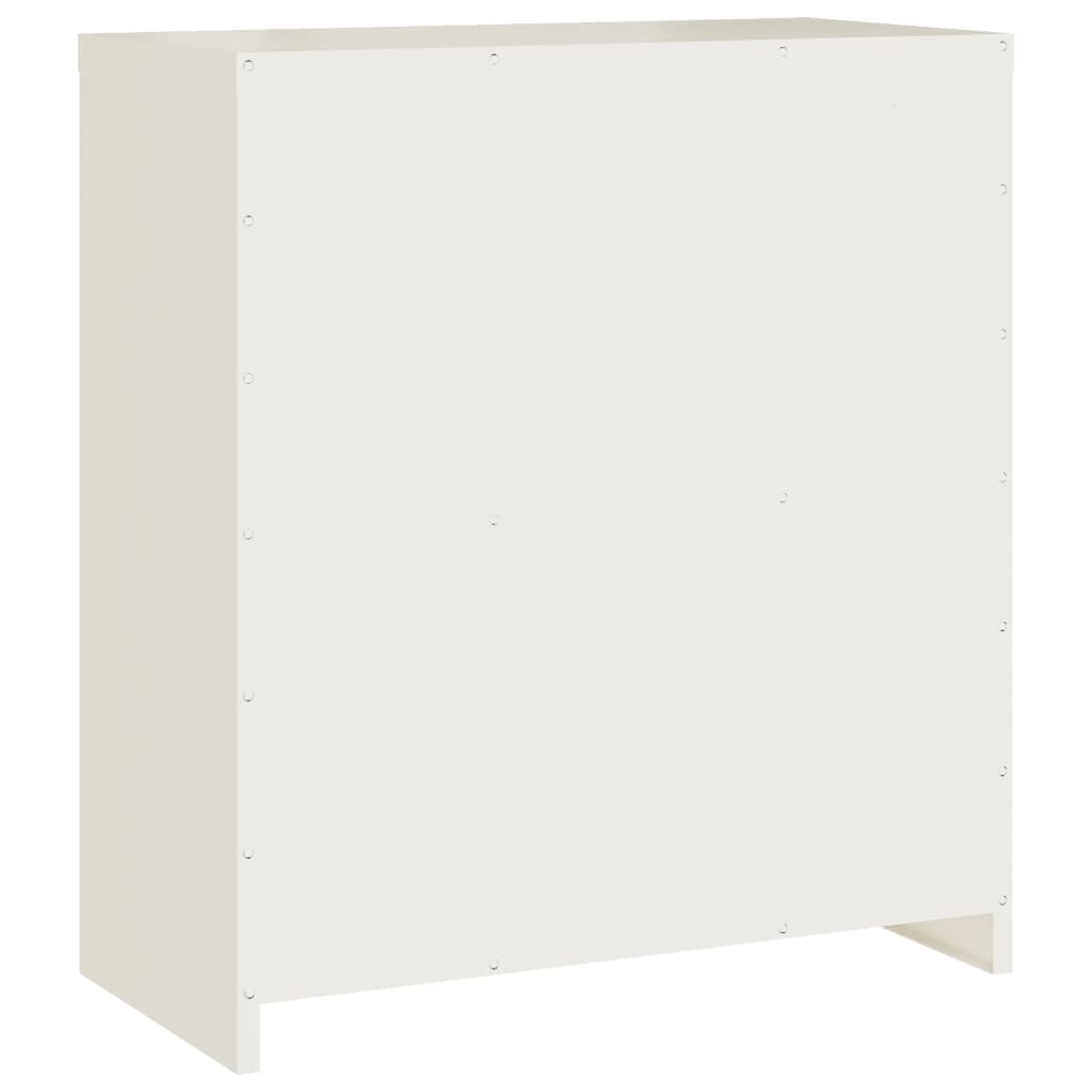 vidaXL File Cabinet Lockable Metal Storage Filing Cabinet with Doors Steel