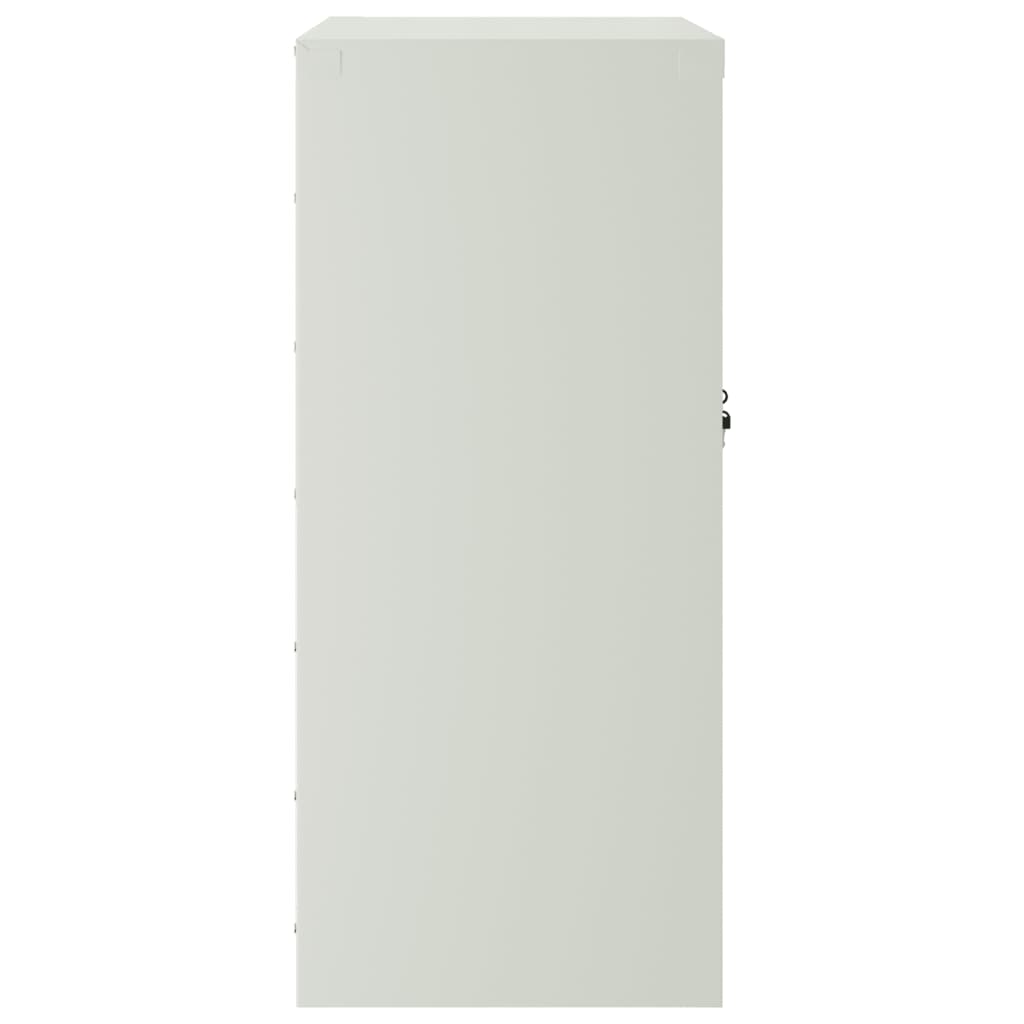 vidaXL File Cabinet Lockable Metal Storage Filing Cabinet with Doors Steel