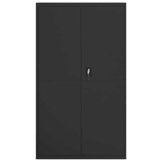 vidaXL File Cabinet Lockable Storage Unit Filing Cabinet with Doors Steel